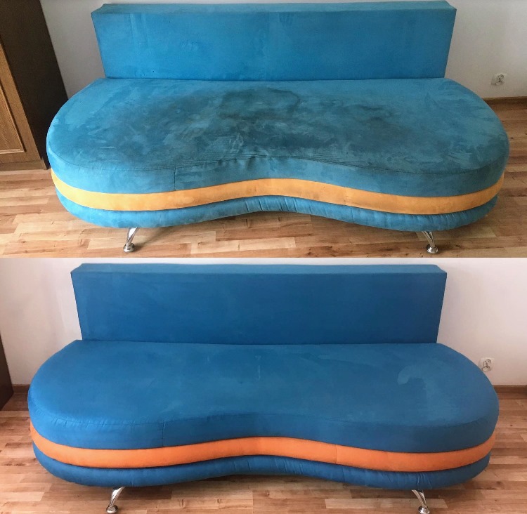 pranie-sofy efekt prania sofy w mieszkaniu celem usunięcia zacieków